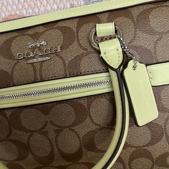 Coach Rowan Satchel In Signature Canvas SV/Khaki/Pale Lime
NWT - Picture 12 of 16
